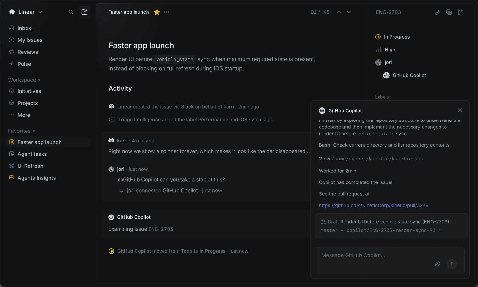 We run product in Linear